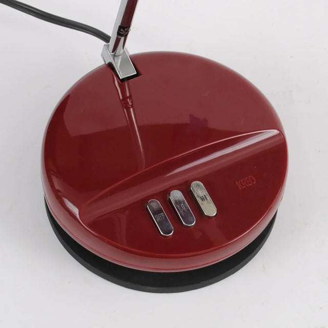 Black Space Age Rond NA-121 Plastic & Steel Table Lamp from Kreo-Lite, 1970s For Sale - Image 8 of 9