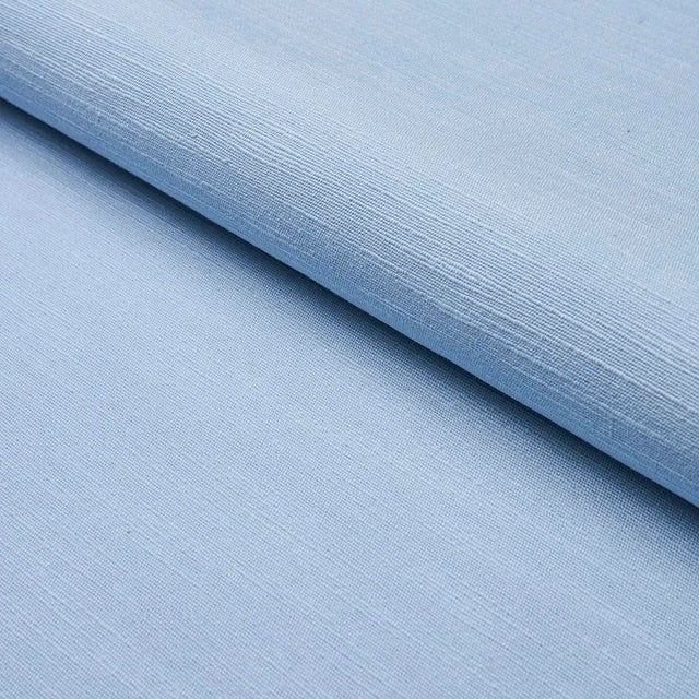 Traditional Sample - Schumacher Annabel Cotton Fabric, Sky For Sale - Image 3 of 3