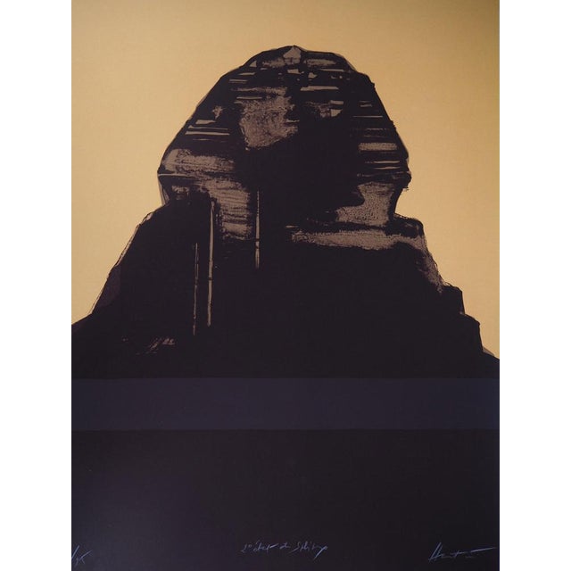 Claude HASTAIRE (Claude HILAIRE, known as) (1946-2020) Egypt, The Yellow Sphinx Original color lithograph Signed in pencil...