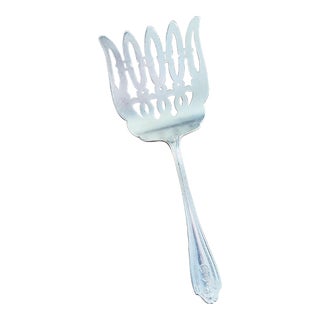 1917 Silver Plated Asparagus Fork From the Commodore Hotel Nyc For Sale