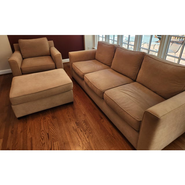 Transitional 3 Piece Crate and Barrel Sofa Set For Sale - Image 3 of 9