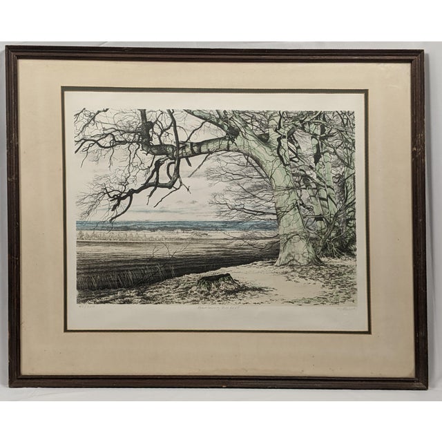 1980s George Guest "Badbury Hill Fort" Limited Edition Lithograph 52/200 With Christie's Coa For Sale - Image 15 of 17