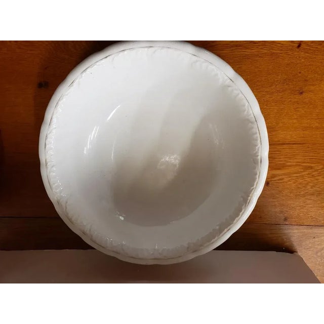 White Late 20th Century Admiral Vp Company Ironstone Pitcher & Wash Basin/Bowl - 2 Piece Set For Sale - Image 8 of 9