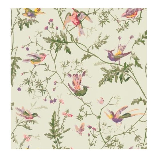 Cole & Son Hummingbirds Wallpaper Roll - Green Multi-Colour | Chairish