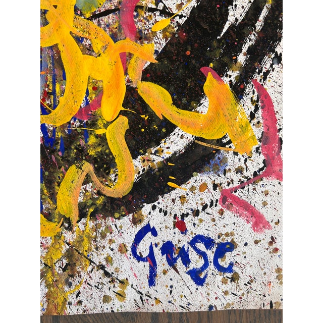 1970s Hendrik Grise Large Double-Sided Abstract Expressionist Painting For Sale - Image 5 of 6