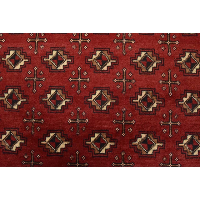 Red Baloch Rug 3’5” X 6’5” Red Wool Vintage Tribal Hand-Knotted Oriental Carpet For Sale - Image 8 of 12