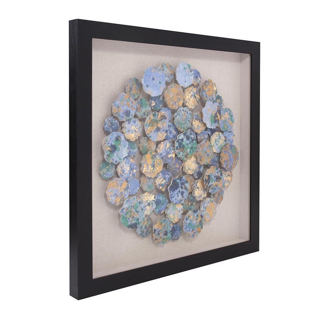 Contemporary Abstract Chrysanthemum Shadowbox Art For Sale - Image 3 of 7