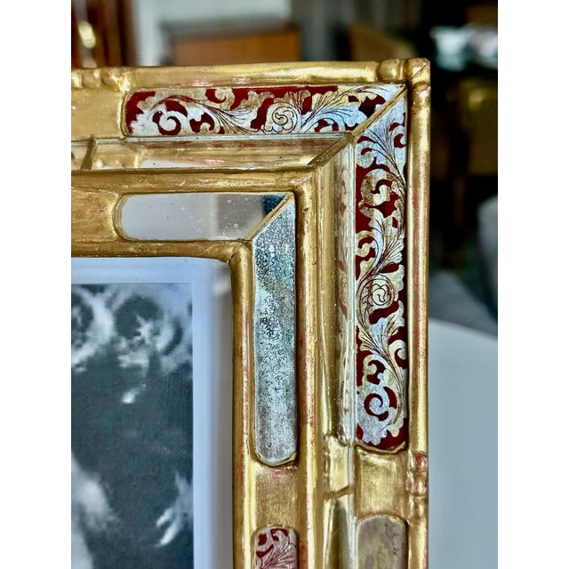 Venetian Giltwood Reverse Painted Picture Frame For Sale - Image 13 of 17