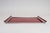 Art Deco tray composed of a glass-covered red laminate surface, painted red wooden handles and chrome borders/accents (ca....