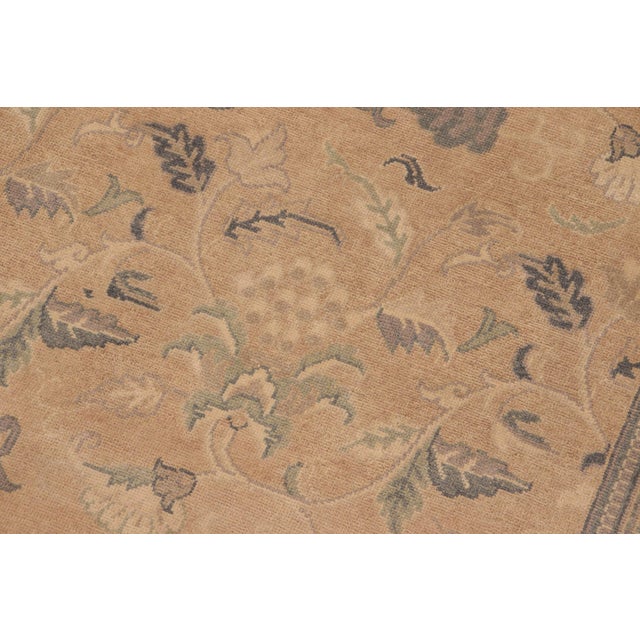 Textile Boho Chic Orange/Beige Wool Rug - 8'2'' X 10'2'' For Sale - Image 7 of 10