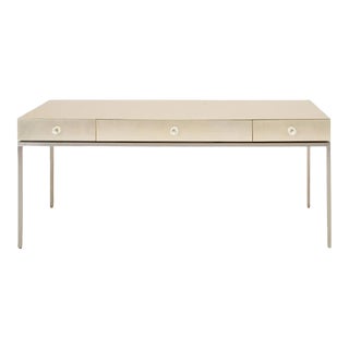 Jean Michel Frank Style Three Drawer Desk For Sale