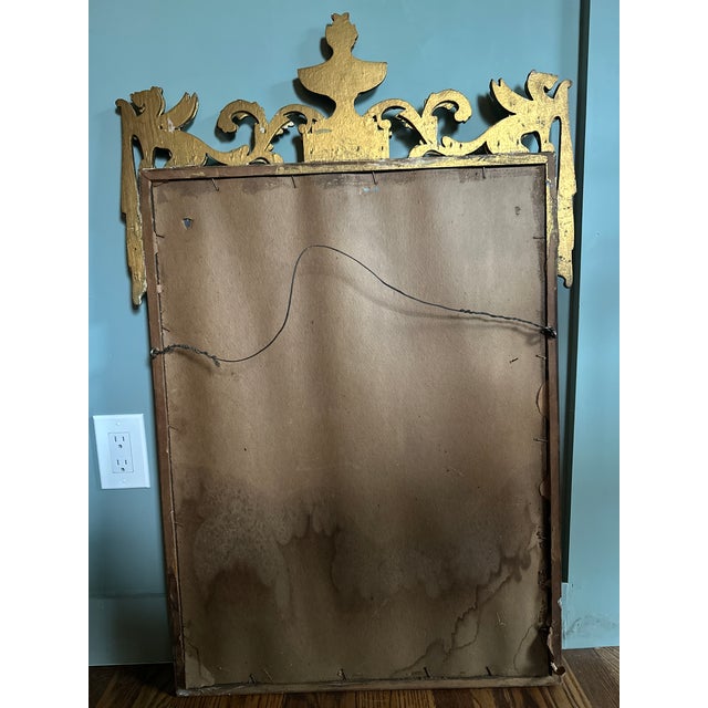 Antique Federal Style Giltwood Wall Mirror With Winged Griffins - C. 1900 For Sale - Image 14 of 14