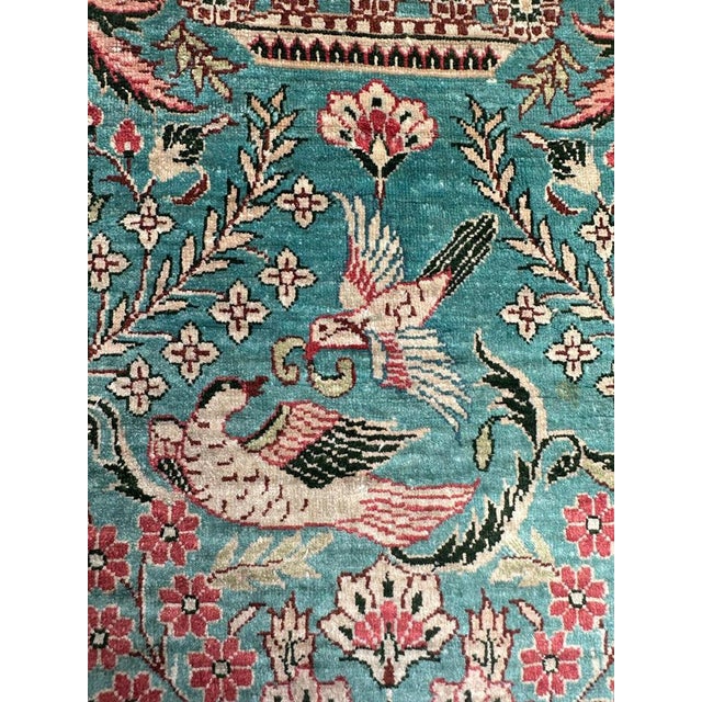 Rug in Fine Silk by Sino Hereke, 1990s For Sale - Image 9 of 18