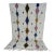 Azilal Ivory Diamond Multicolor Wool Moroccan Rug For Sale