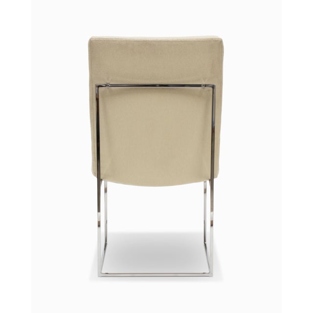 Set of 4 Vintage Mid Century Chrome "Thin Line" Dining Chairs by Milo Baughman For Sale - Image 9 of 9