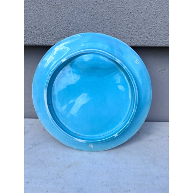 Majolica Asparagus Plate Clairefontaine, Circa 1880 For Sale - Image 4 of 4