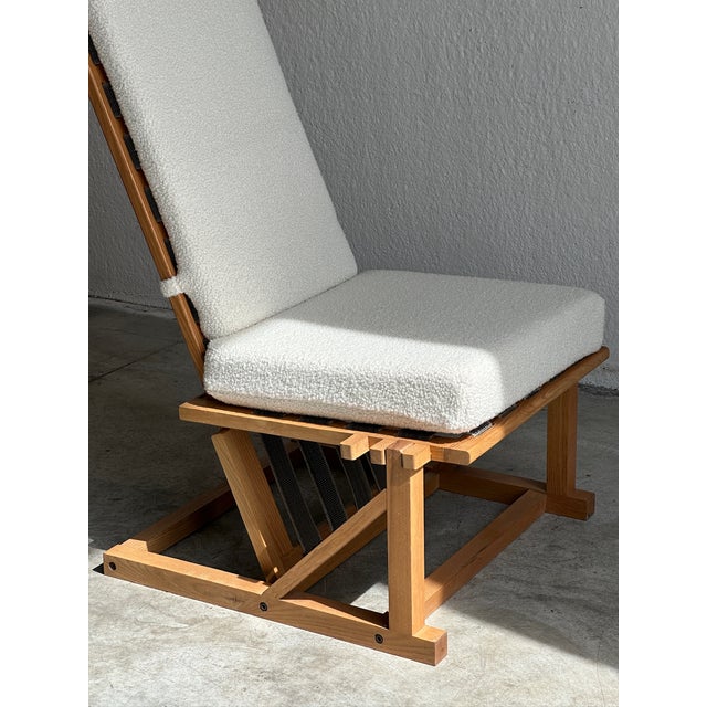 Brutalist Reclining Fabric Lounge Chair, 1960s For Sale - Image 10 of 13