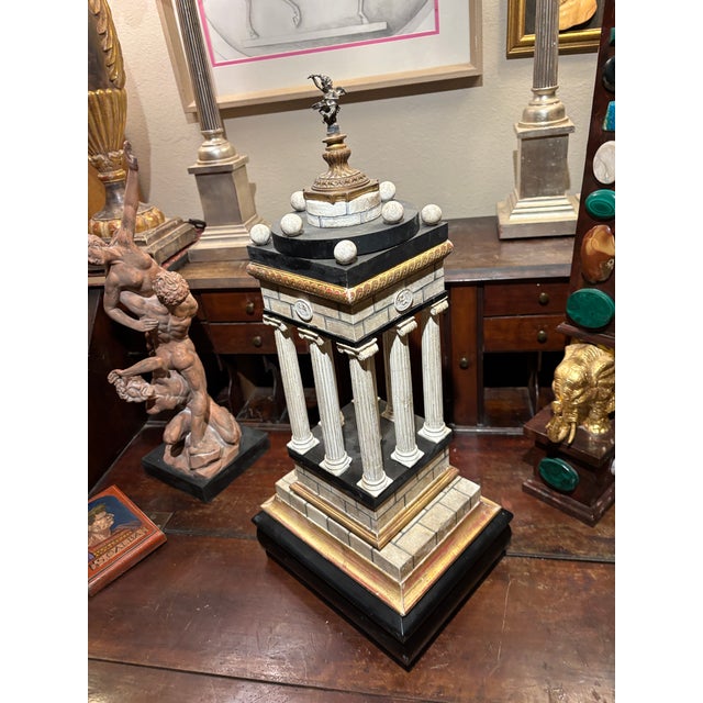 Large Neoclassical Italian Grand Tour Architectural Model of a Temple Dedicated to Cupid (Eros) For Sale - Image 11 of 15