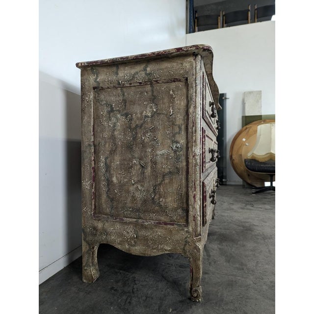Louis XV Style Patinated Chest of Drawers For Sale - Image 3 of 9