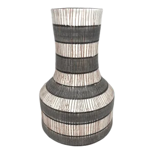 Mid-Century Italian Pottery Sgraffito Vase
