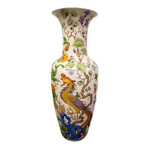 Large Kaiser Porcelain ‘Nanking’ Chinoiserie Phoenix Floor Vase, West Germany