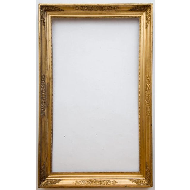 Antique Biedermeier Gilded Picture Frame For Sale - Image 6 of 10