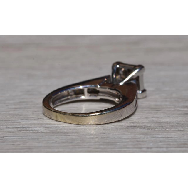 Metal The Tiger: Infinity Set Princess Cut Diamond Engagement Ring in White Gold For Sale - Image 7 of 11