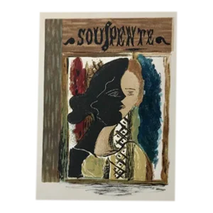1963 Georges Braque Lithograph P29 Souspente