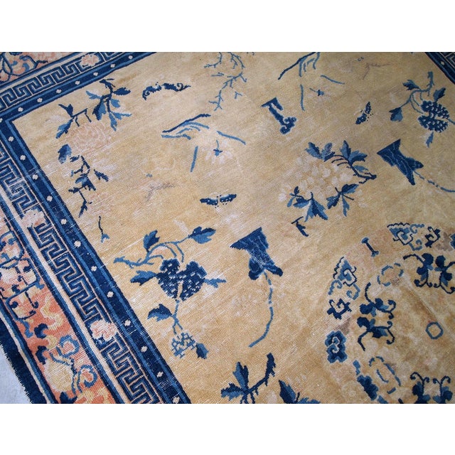 1870s, Handmade Antique Chinese Ningsha Rug 6.1' X 9.3' For Sale - Image 10 of 11