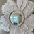 Late 20th Century Palm Beach Style White Flower Mirror For Sale - Image 9 of 12
