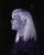 Violet by Valentin Fischer | Oil Painting of a woman with purple tones and closed eyes For Sale