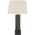 Traditional Chapman & Myers by Visual Comfort Signature Reeve 29" Table Lamp in Vintage Walnut and Ebonized Oak with Linen Shade For Sale - Image 3 of 3