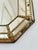 Wood Vintage Spanish Venetian-Style Wall Mirror, Octagonal Brass, 1980s Hollywood Regency For Sale - Image 7 of 9