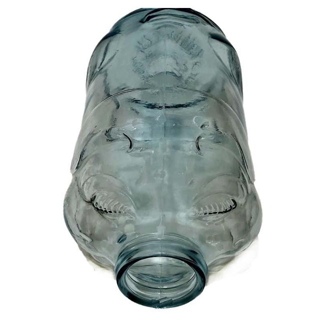 Libbey Glass Co. Libbey Glass Pig This Little Pig Went to Market 5 Gallon Bottle Jug For Sale - Image 4 of 6