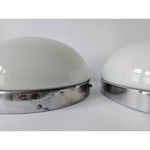 Bauhaus Chrome Ceiling or Wall Lamps, 1930s, Set of 2 For Sale - Image 12 of 16