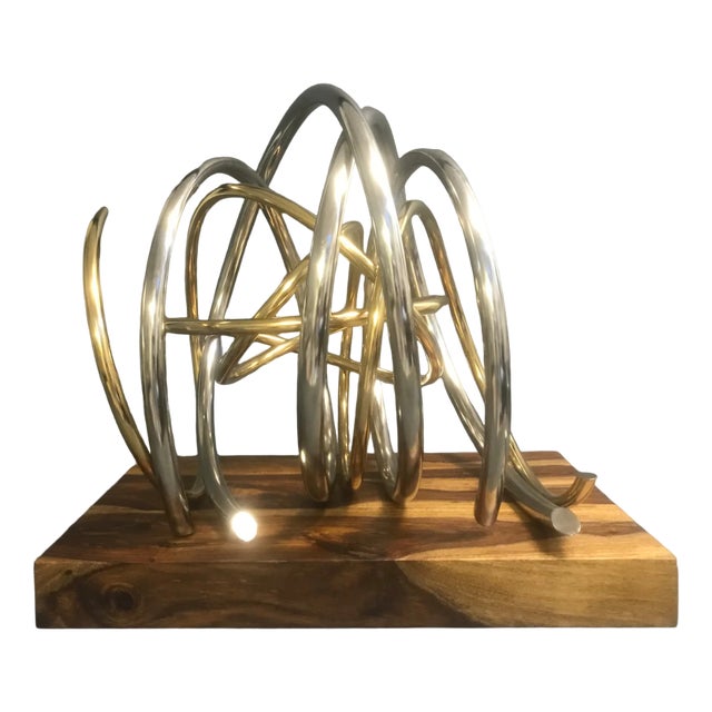 Mark Beattie, Gold in Silver Spiral, 2023 For Sale