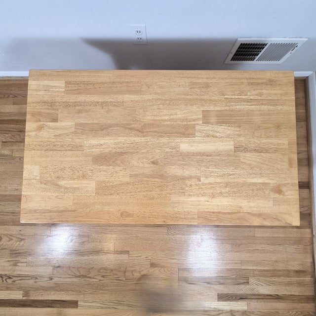 Mission 1990s Mission Arts & Crafts Style Light Oak Rectangular Coffee Table W/ Shelf For Sale - Image 3 of 5