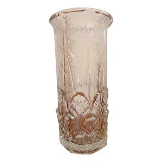 Clear Glass Vase, 1970s For Sale