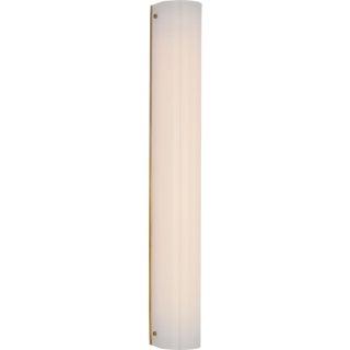 Barbara Barry for Visual Comfort Signature Penhold 24" Bath Light in Soft Brass with White Glass For Sale