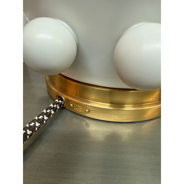 White Visual Comfort Signature Linden Table Lamp, Medium For Sale - Image 8 of 12