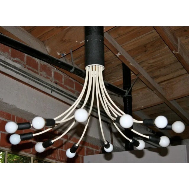 Italian 1970s Esperia Chandelier 12 Light For Sale - Image 3 of 7