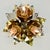 Vintage Mid Century Modern Maison Jansen Style Flush Mount | Gold Silver Brass Aluminium Flower Ceiling Light Fixture Lamp | Bagues Banci Italian For Sale - Image 10 of 10