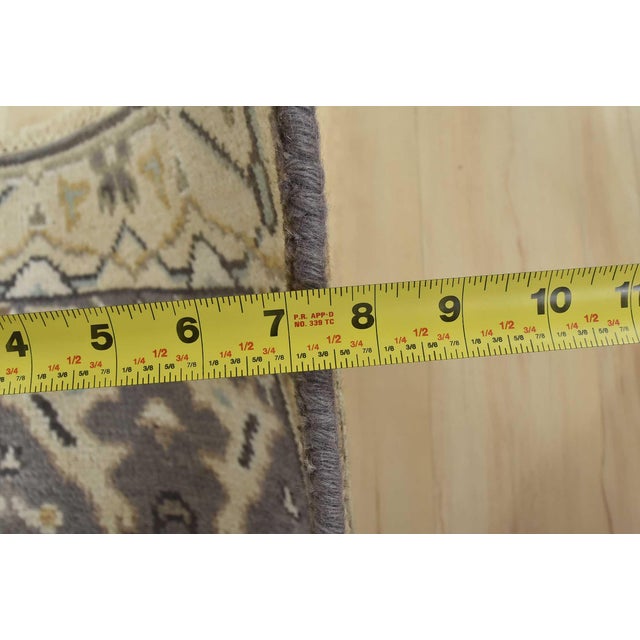 Textile Oushak Rug 2’2” X 3’2” Gray Wool Tribal Hand-Knotted Oriental Carpet For Sale - Image 7 of 8