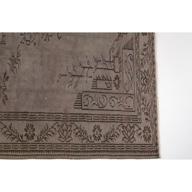 Textile Mid 20th Century Oushak Floral Wool Carpet For Sale - Image 7 of 10