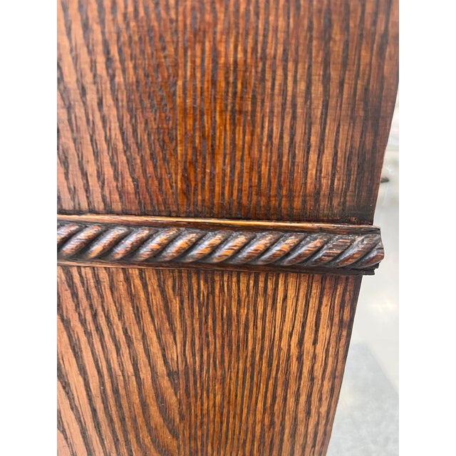 19th Century Carved Oak Bookcase Cabinet in the Style of R. J. Horner & Co. For Sale - Image 13 of 17