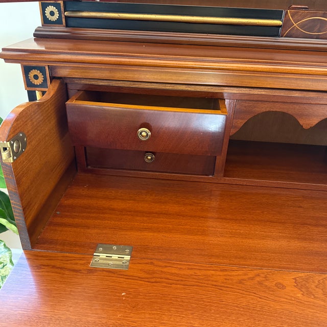 1950s Secretary’s Desk,Mahogany Chippendale Style. For Sale - Image 4 of 10