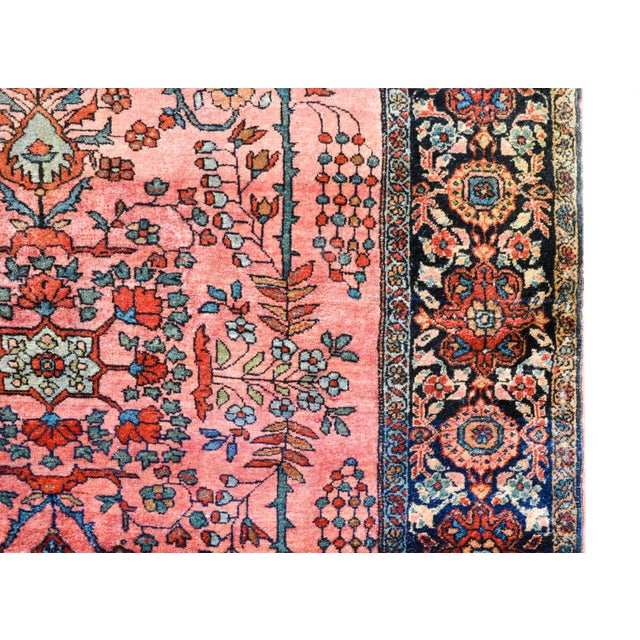 Pink Early 20th Century Sarouk Farahan Rug For Sale - Image 8 of 12