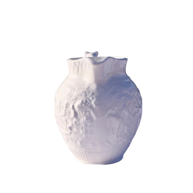 Early 19th Century Early 19th Century Wedgwood Creamware Relief Decorated Creamer For Sale - Image 5 of 10