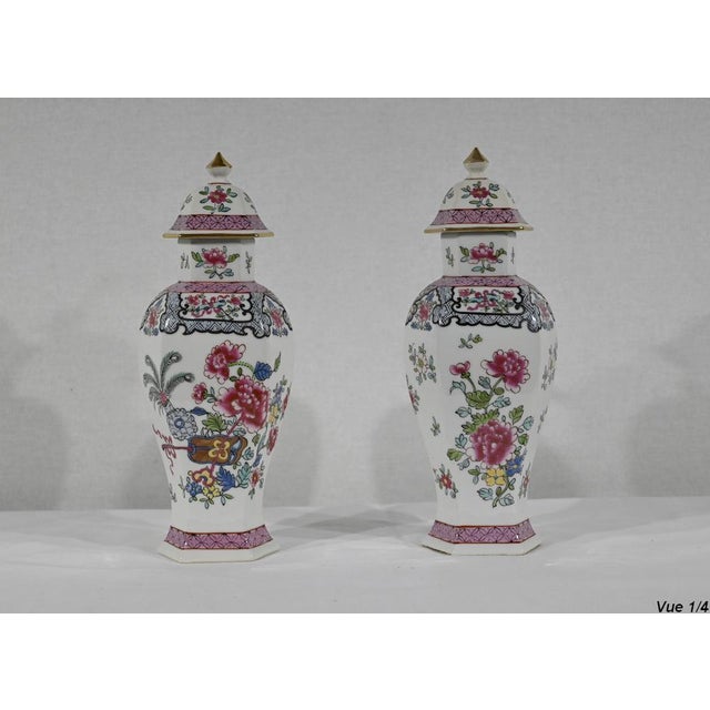 Chinese Hexagonal Vases in Earthenware For Sale - Image 6 of 18