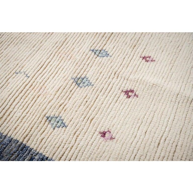 2020s 6x10 Gray Hand-Knotted Wool Asymmetrical Border Tribal Modern Carpet Rug For Sale - Image 5 of 8